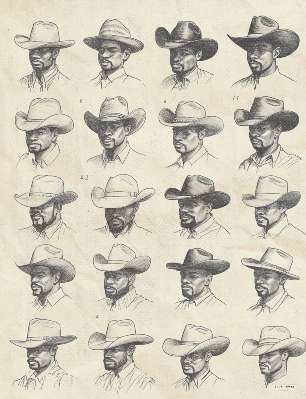 Black Cowboy Print