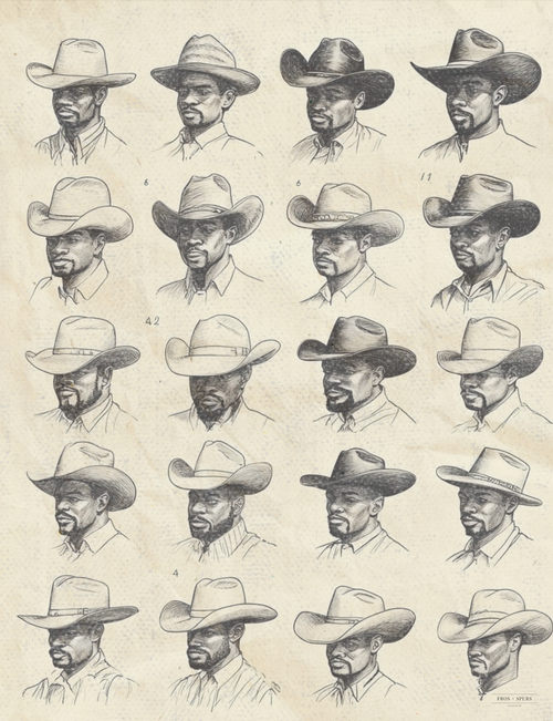 Black Cowboy Print