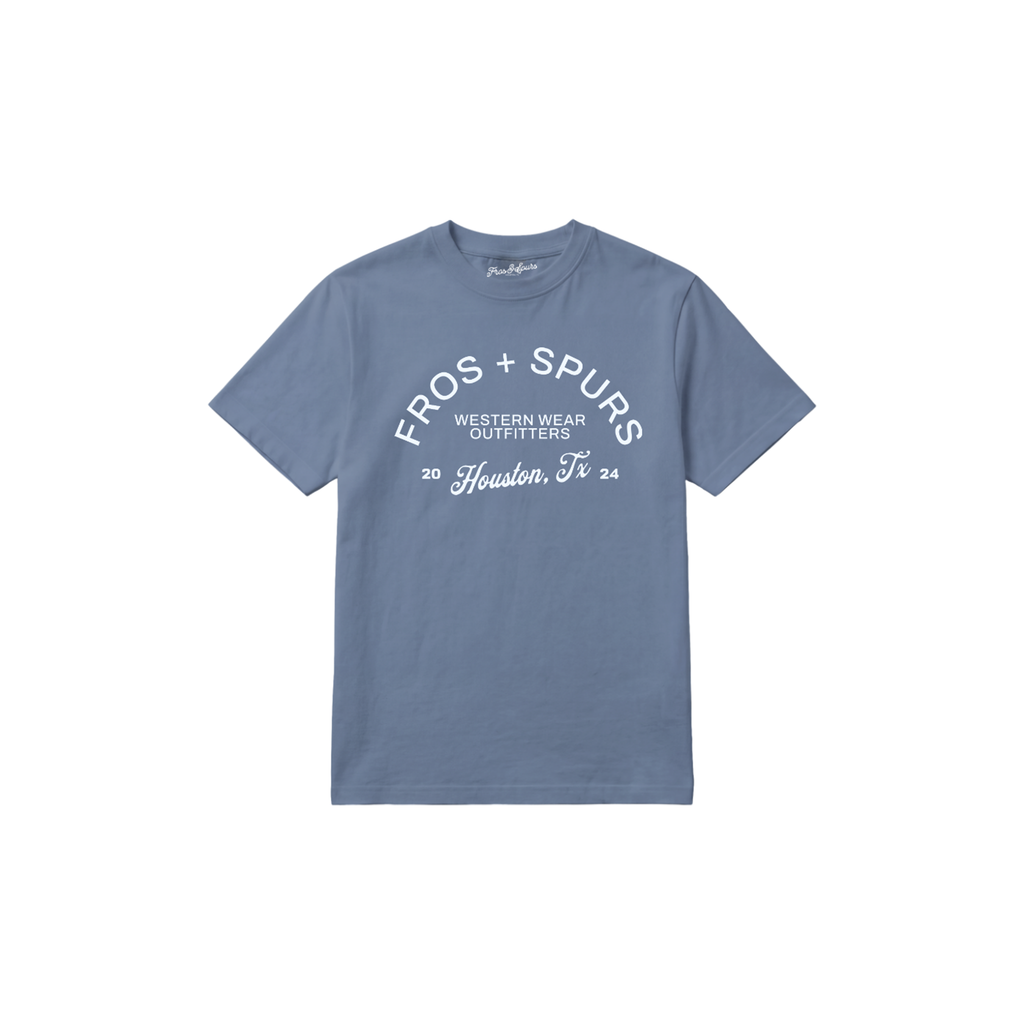 Fros & Spurs Western Wear Outfitters Tee — Blue Jean