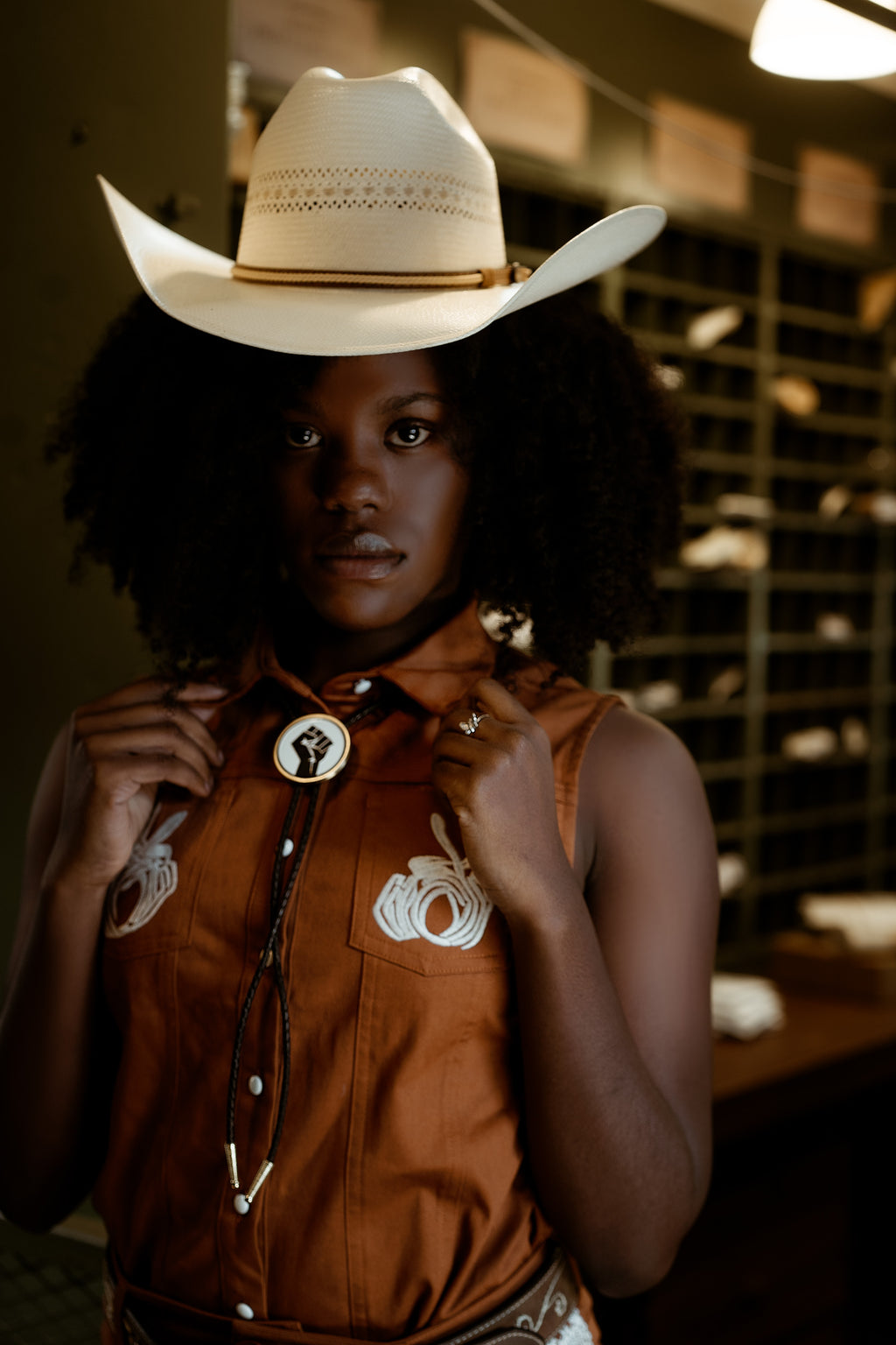 Original Black Power Fist Bolo Tie