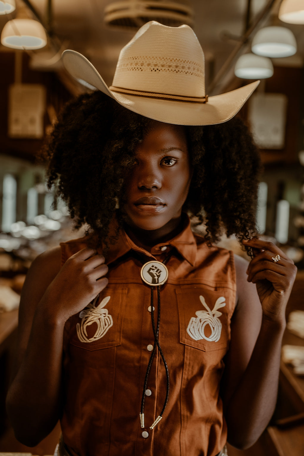 Original Black Power Fist Bolo Tie